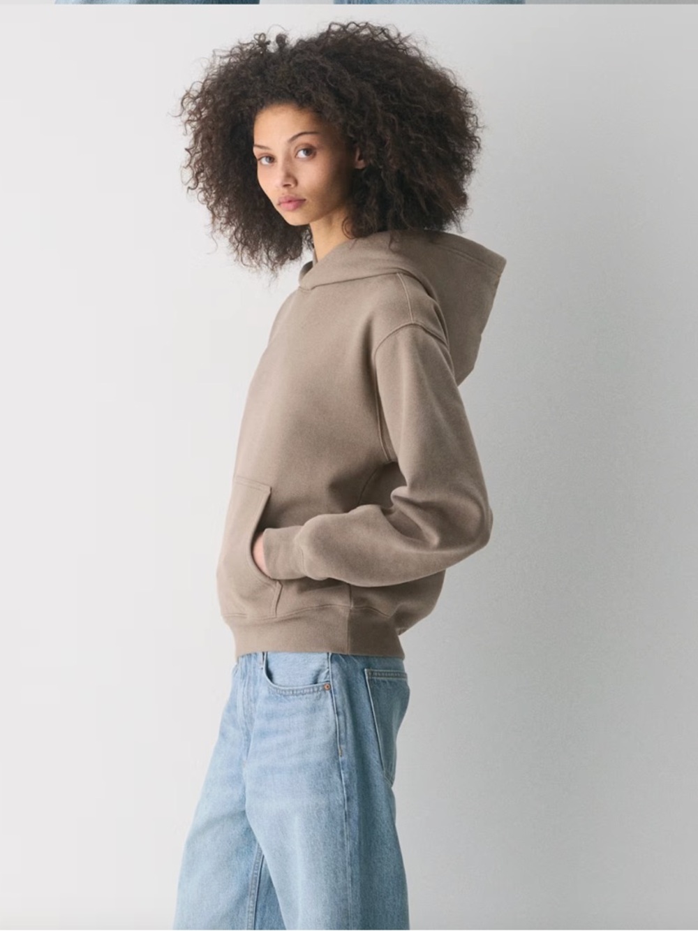 Aritzia Cozy Hoodie in Taupe - Picture 3 of 11